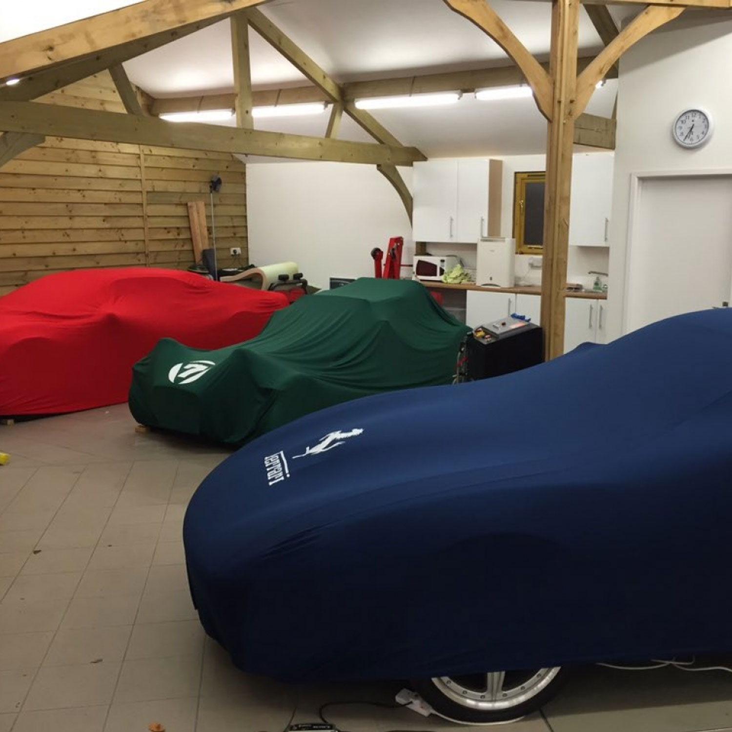 Coverking Custom Fit Car Cover for Select Jaguar XKE Models Stormproof (Blue with Black Sides) - 1
